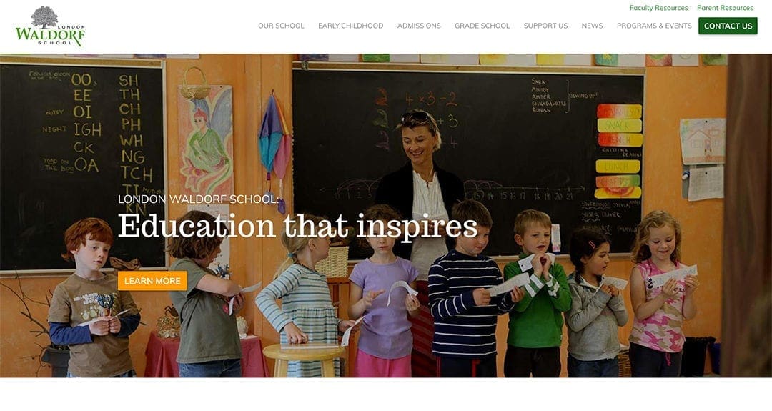 Website redesign: London Waldorf School