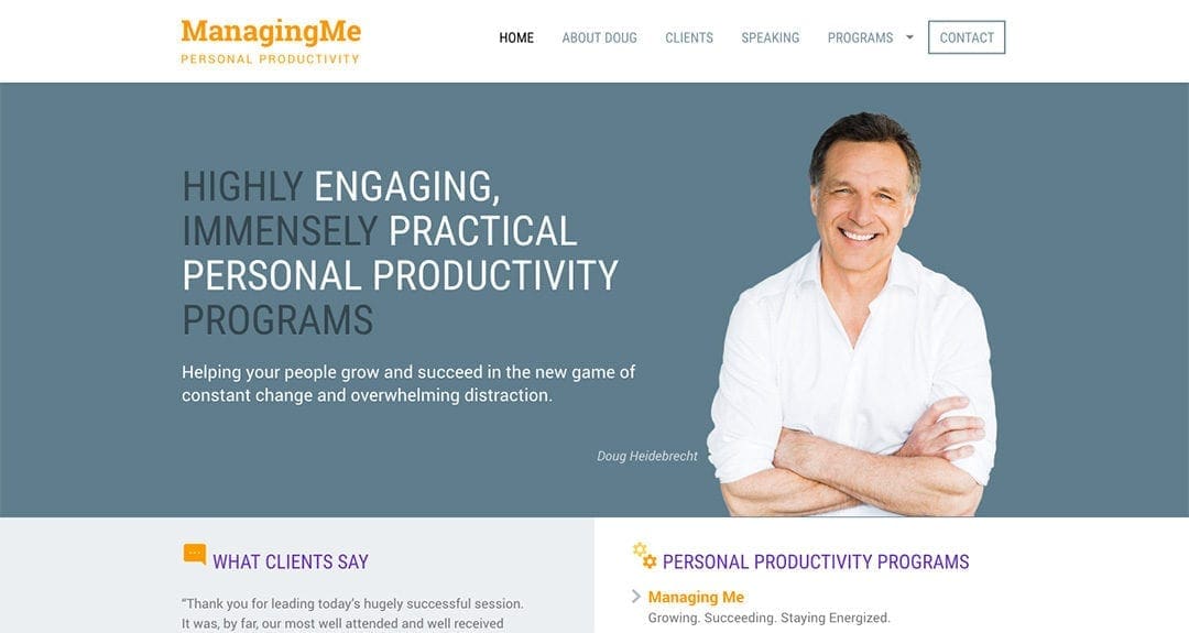 New client, new website: ManagingMe