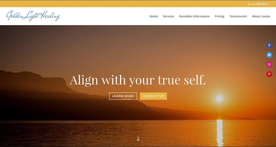Golden Light Healing in NYC gets a redesign