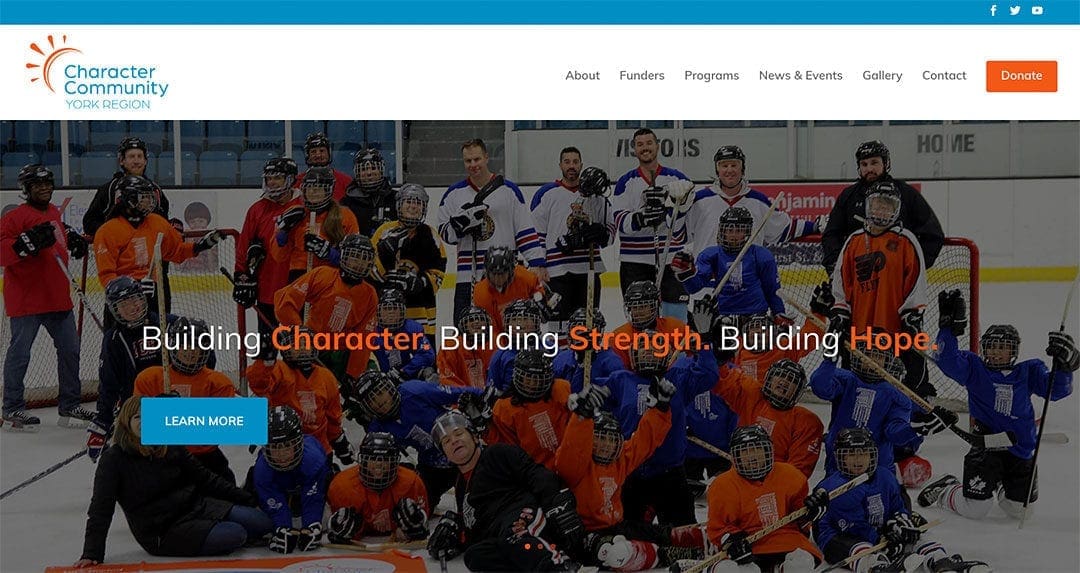 Our latest website redesign: Character Community York Region