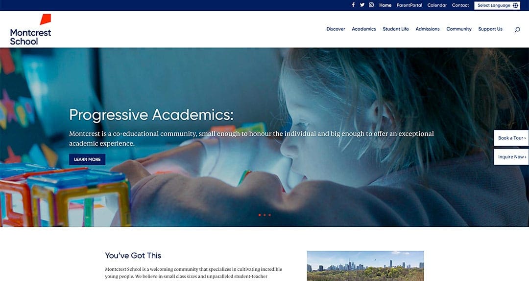 Montcrest School reveals its new brand and a redesigned website