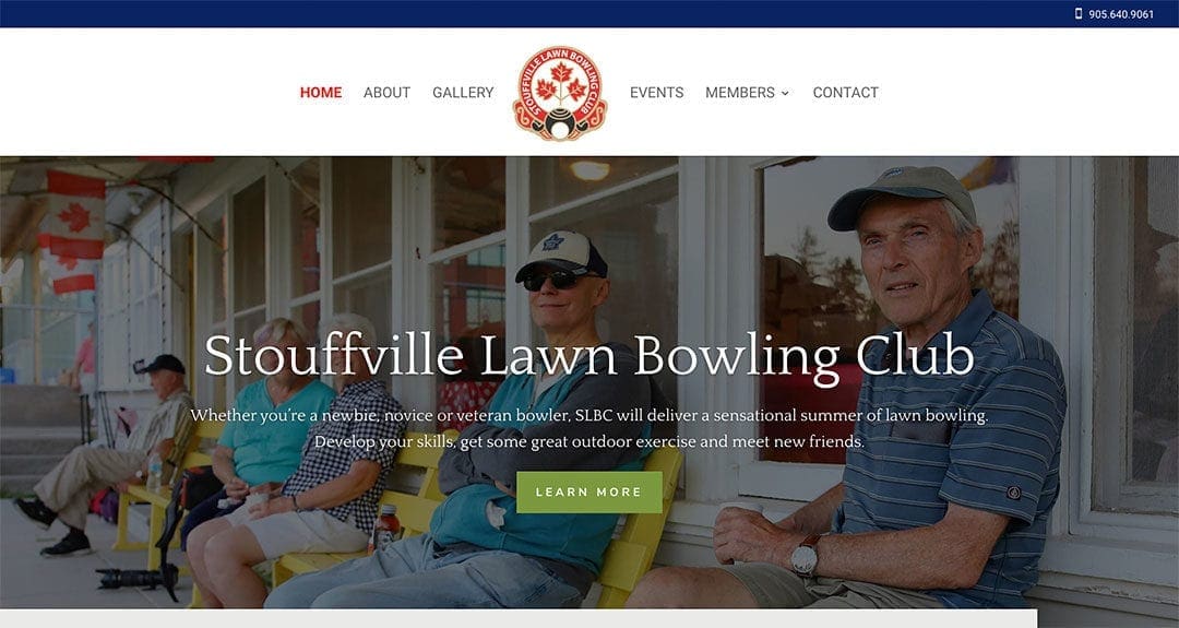 New website by YWD: Stouffville Lawn Bowling Club