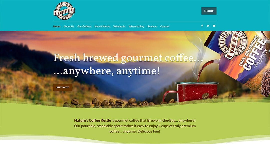 Website redesign and conversion to WordPress: Nature’s Coffee Kettle