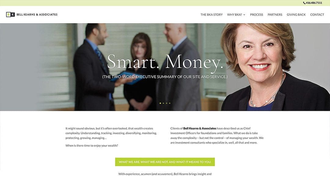 Website redesign and conversion to WordPress: Bell Kearns & Associates