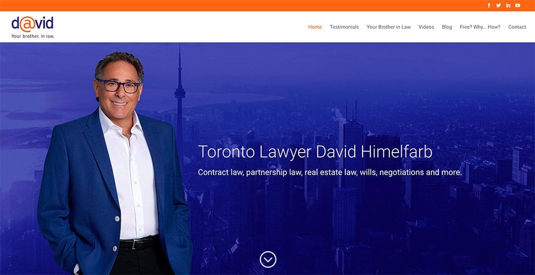 Toronto lawyer David Himelfarb launches new website by Your Web Department