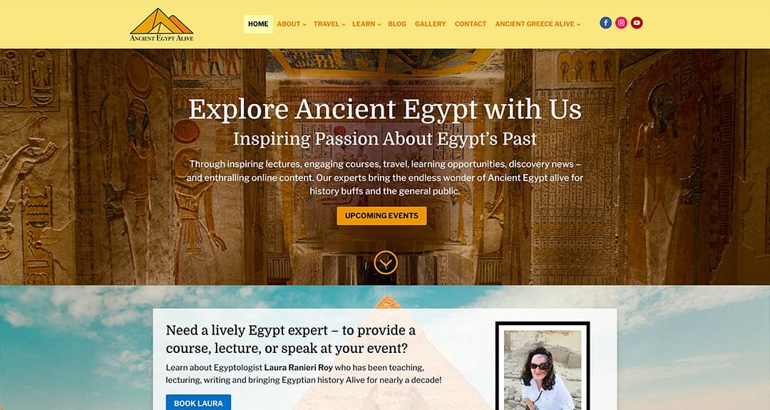 Website look & feel refresh: Ancient Egypt Alive