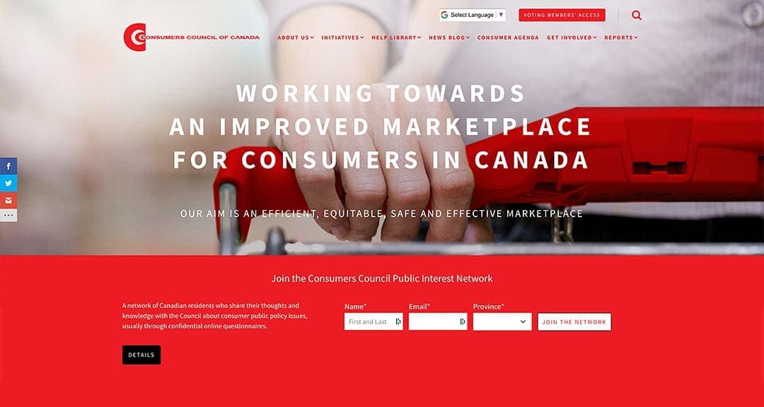 Just converted to our new platform: Consumers Council of Canada