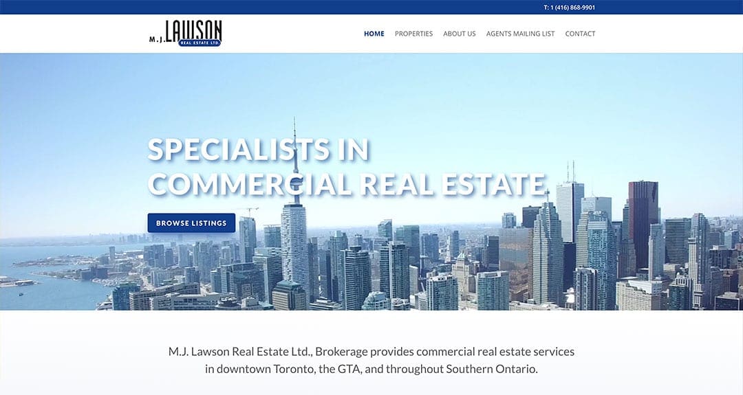 M.J. Lawson Real Estate launches a new website by Your Web Department