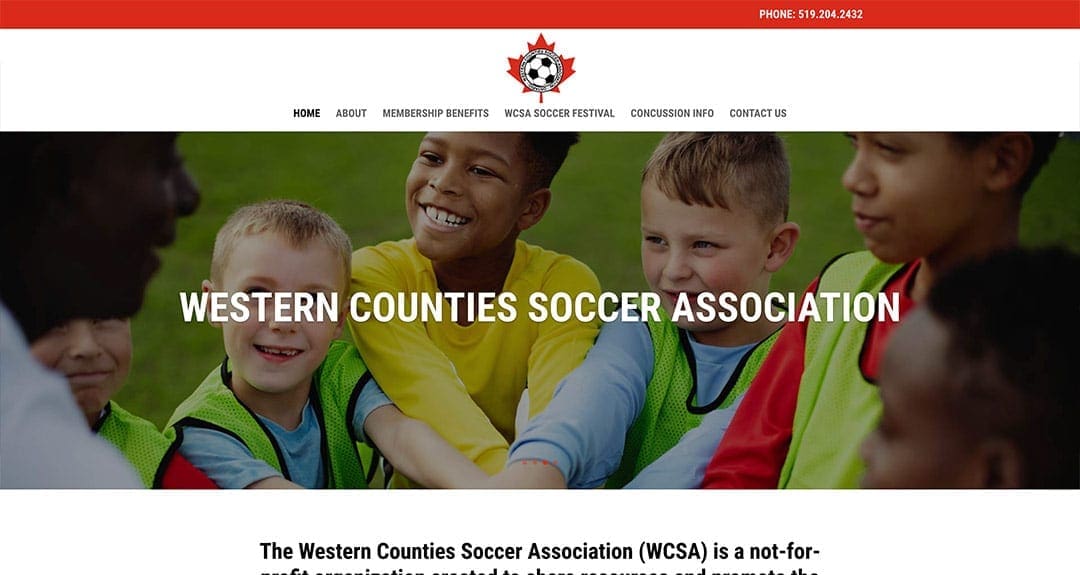 New website redesign and conversion to WordPress: Western Counties Soccer Association
