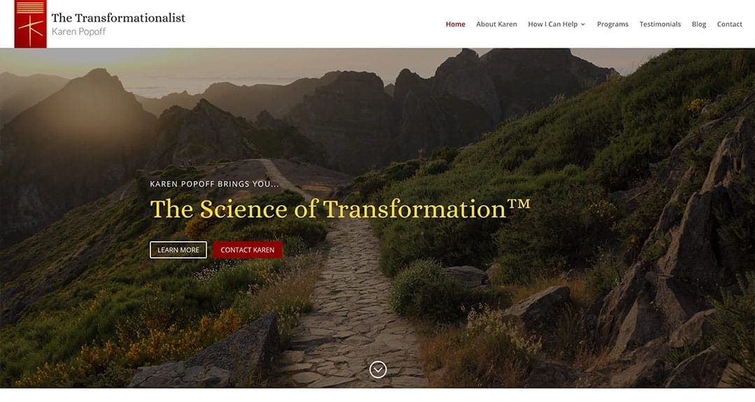 New website redesign & conversion to WordPress: The Transformationalist