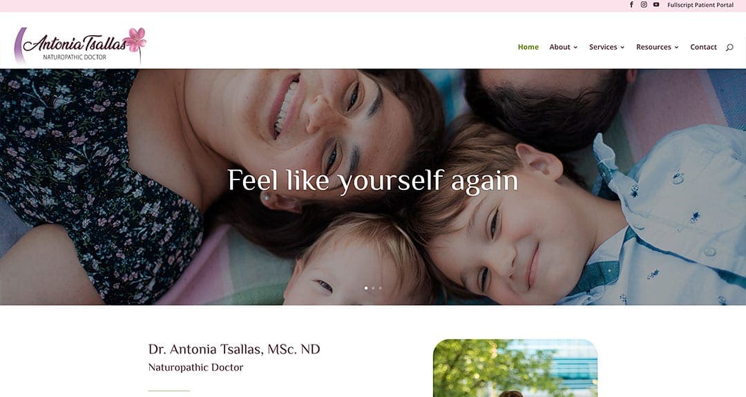 New website for a Toronto Naturopathic doctor