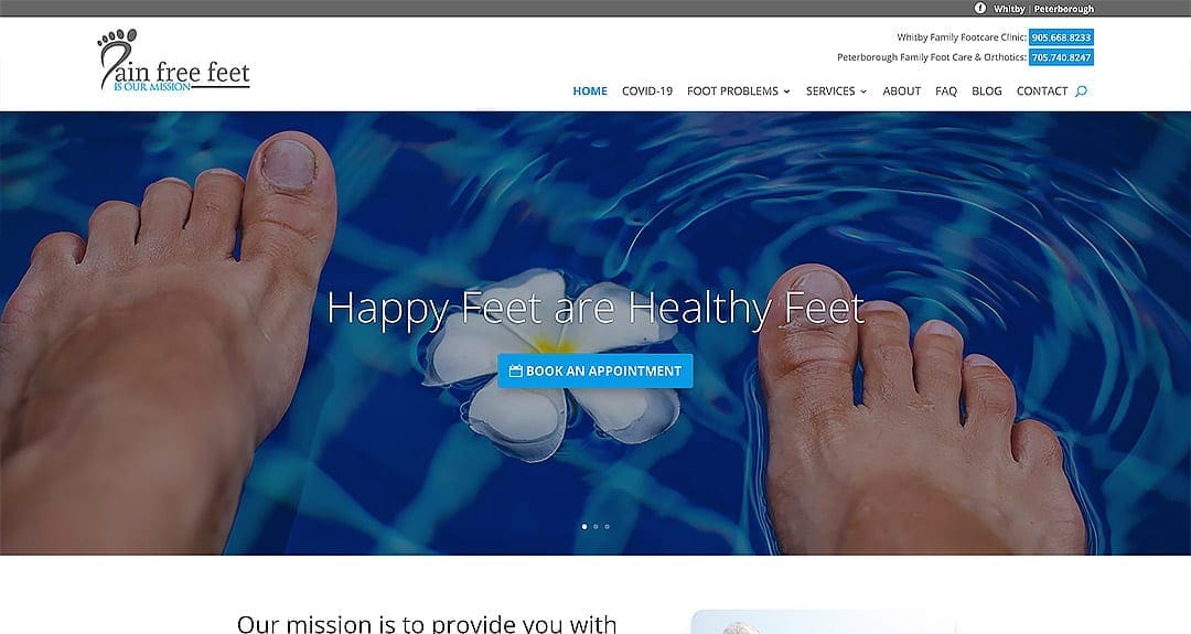 New conversion to WordPress: Pain Free Feet