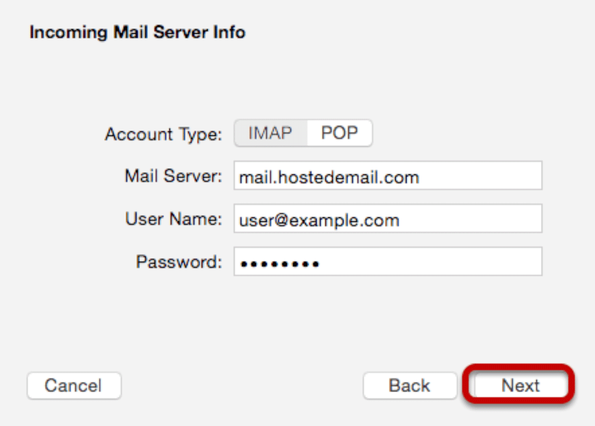 Setting up email on Mac Mail