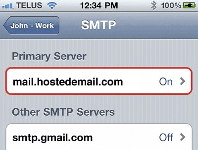 iPhone Mail Settings