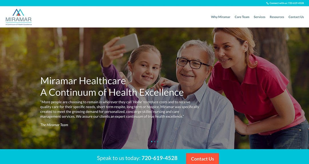 Miramar Healthcare gets a website by Your Web Department