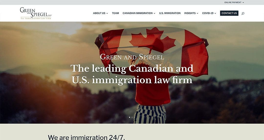 We’ve just launched Canada’s largest immigration law firm’s website