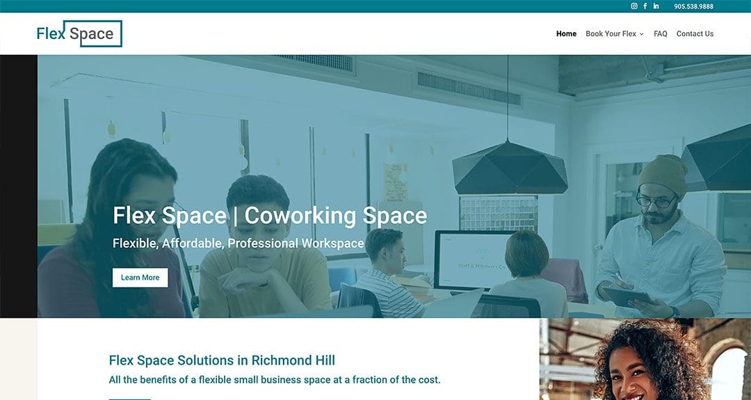 Flex Space launches a website by Your Web Department