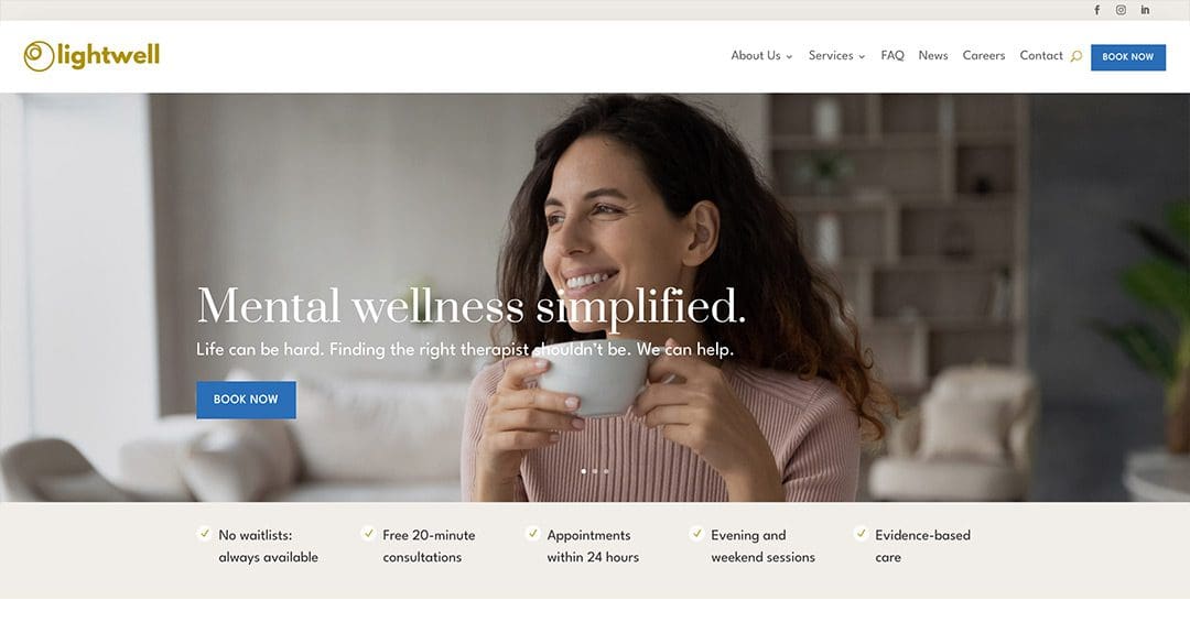 New website: Lightwell Therapy