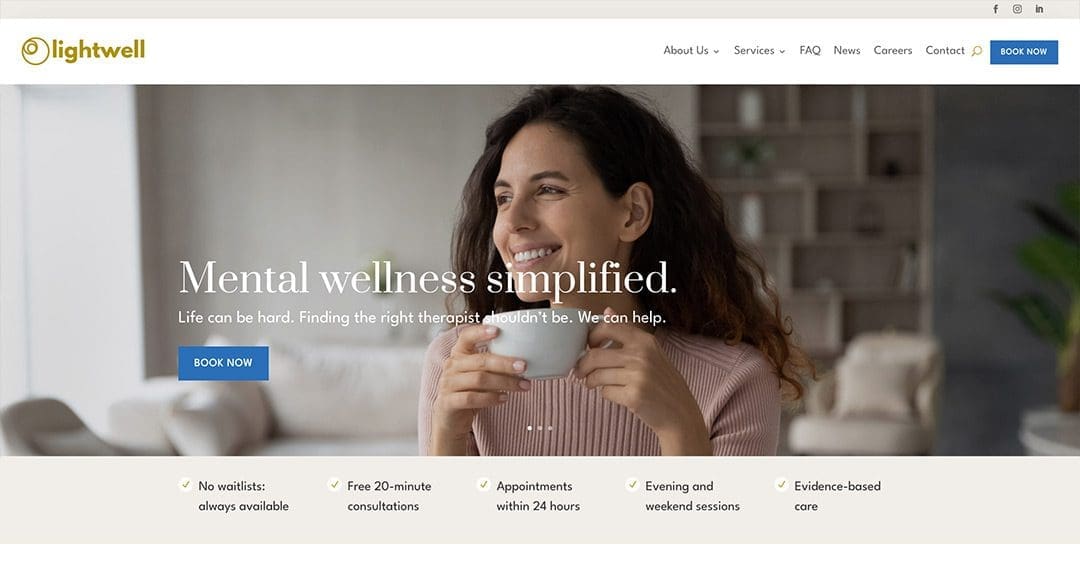 New website: Lightwell Therapy