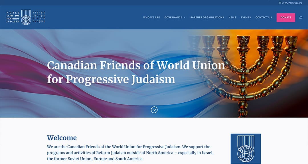 New website: Canadian Friends of World Union for Progressive Judaism